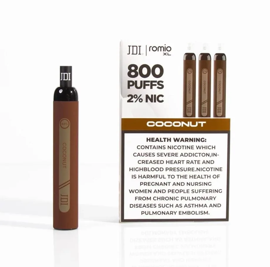 JDI Romio XL Disposable COCONUT 2MG JDI Romio XL Disposable COCONUT 2MG