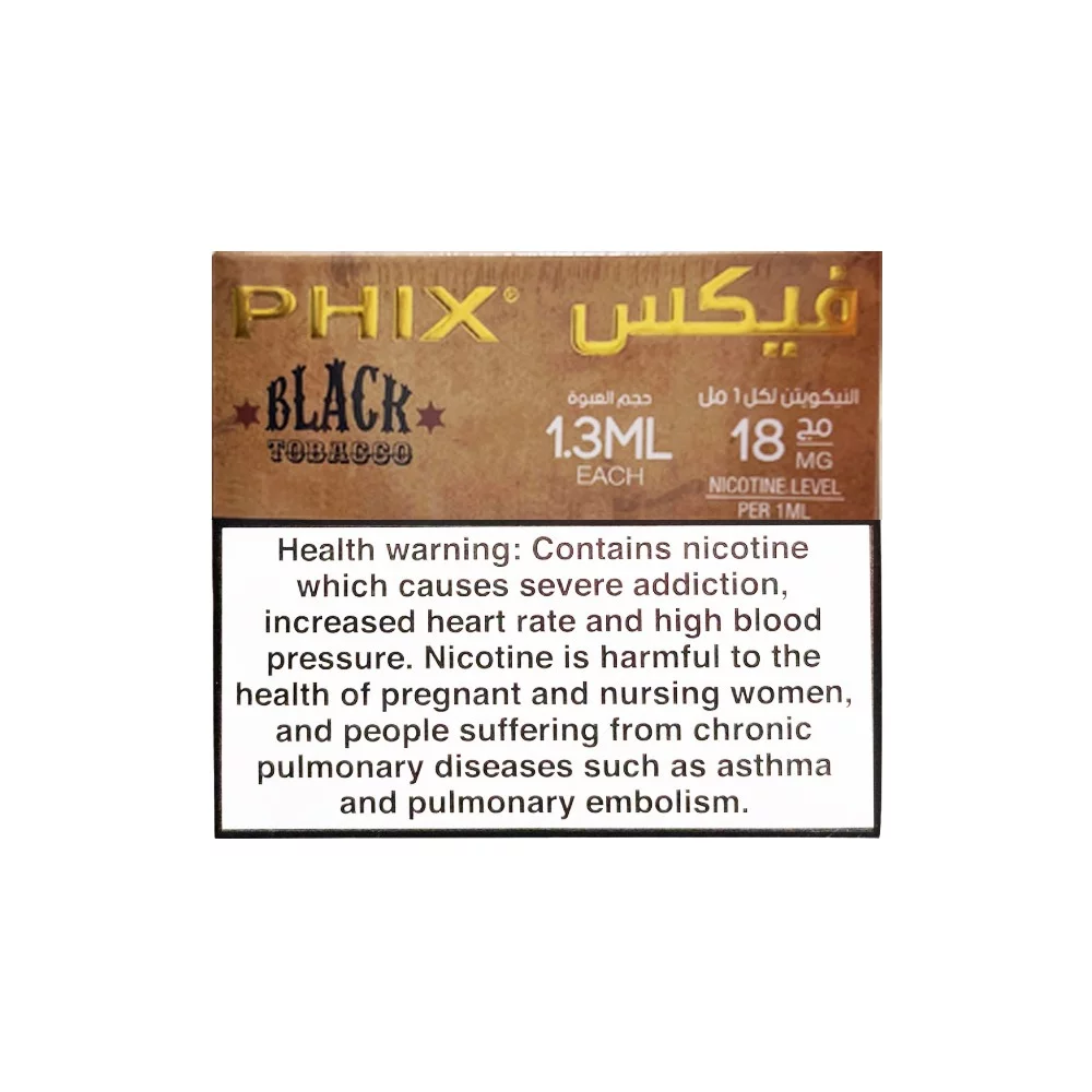 Phix Pods Black Tobacco 18 MG