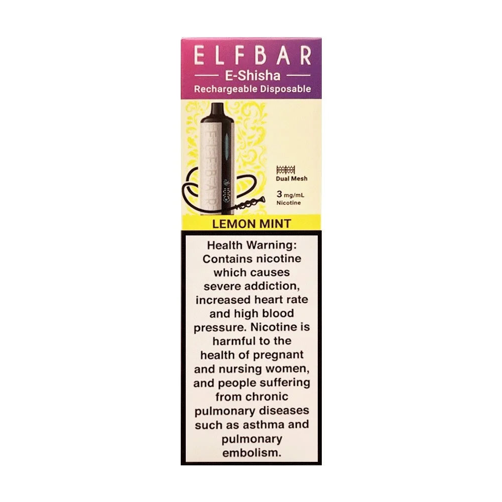 ELFBAR E-Shisha 12K Puffs - LEMON MINT - LEMON